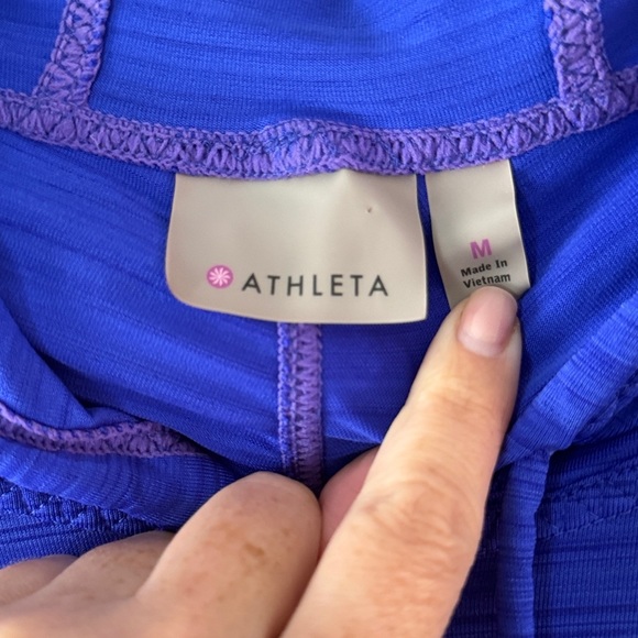 Athleta Purple Long-Sleeve Half Zip Yoga Hoodie - Size M - Picture 5 of 11